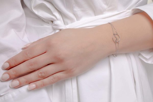 Gold wave bracelet with diamonds 2 Gold wave bracelet with diamonds - Image 3