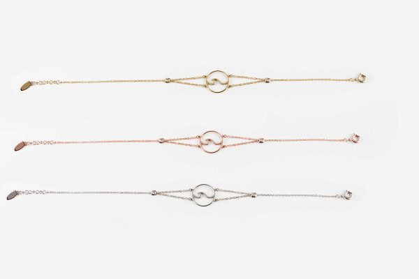 Gold wave bracelet with diamonds 6 Gold wave bracelet with diamonds - Image 7