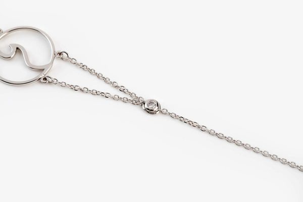 Gold wave bracelet with diamonds 7 Gold wave bracelet with diamonds - Image 8