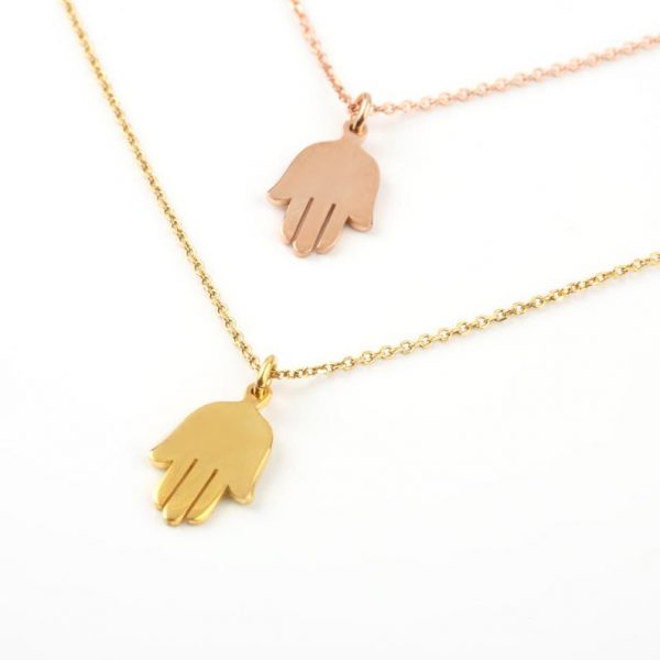 Hamsa-necklace-1 Hamsa hand gold necklace - Image 1