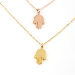 Hamsa hand gold necklace - Image 4