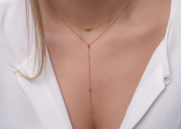 Floating ball gold necklace - Image 8