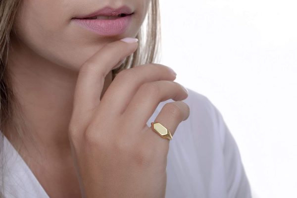 Hexagon Large signet ring 6 Hexagon Large signet ring - Image 6