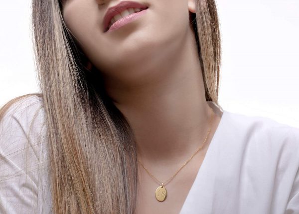 Engraved Custom oval disk necklace - Image 6