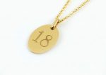 Engraved Custom oval disk necklace - Image 7