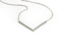 Large flat chevron gold necklace - Image 6