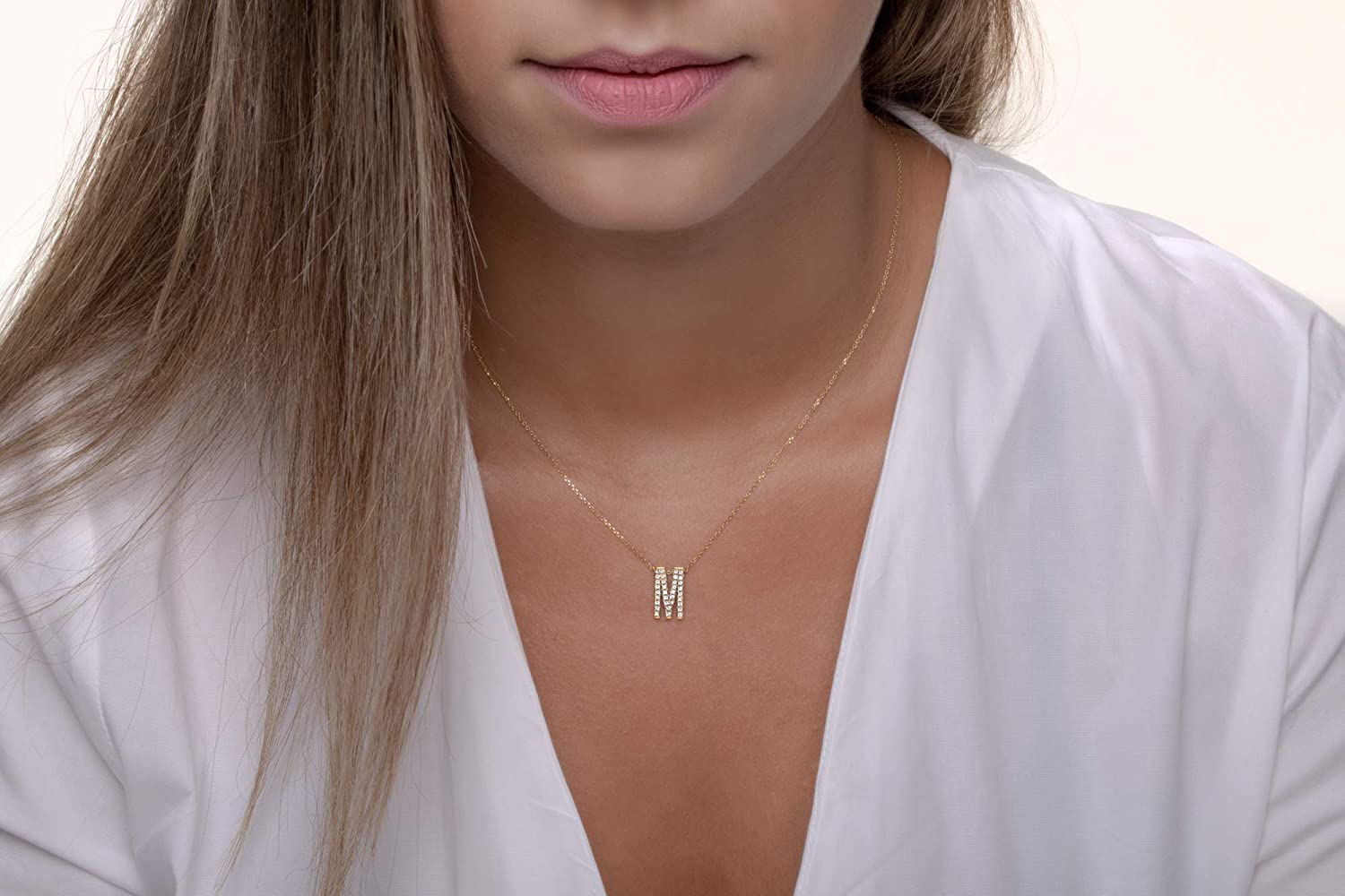 Large Initial Necklace - Big Letter Necklace