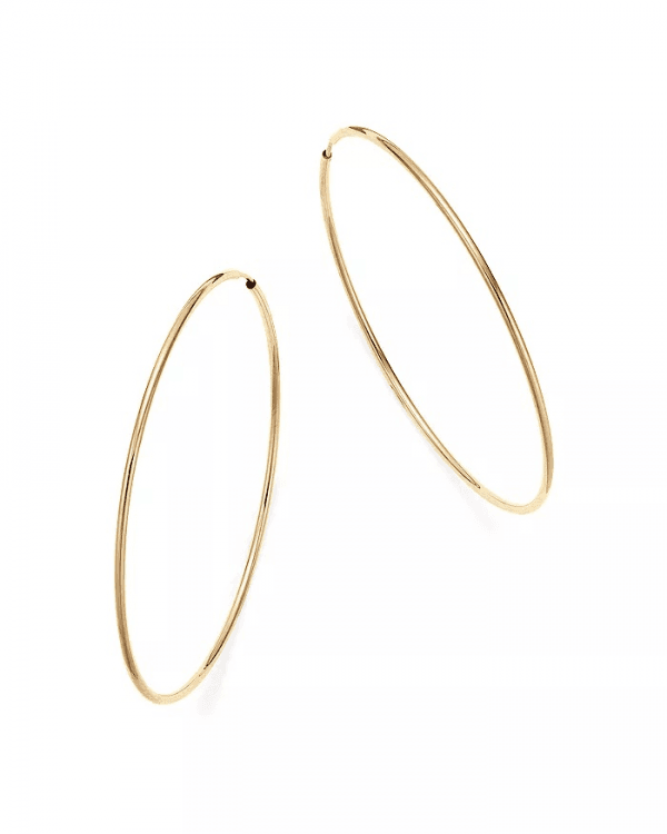 Large solid gold hoop earrings - Image 5