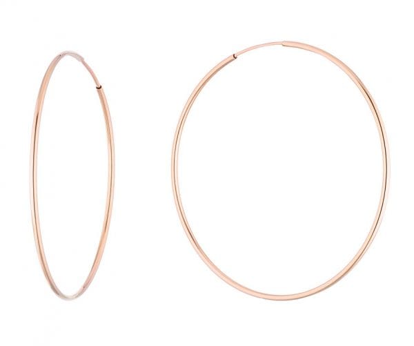 Large solid gold hoop earrings - Image 6