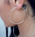 Large solid gold hoop earrings - Image 7