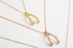 Large wishbone gold necklace - Image 5