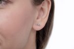 Mobius bar gold earrings - Image 3