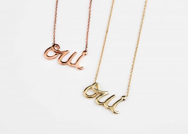 OUI necklace in solid gold - Image 6