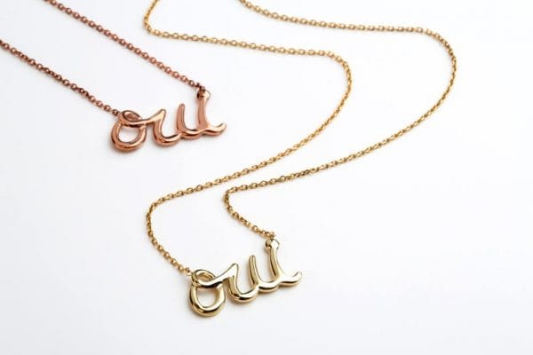 OUI necklace in solid gold - Image 7