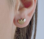 Personalized solid gold earrings - Image 5