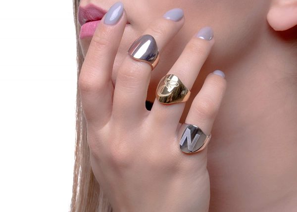 Personalised signet ring 5 Personalized gold signet ring, Rn366 - Image 6
