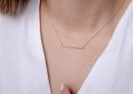 Personalized gold bar necklace - Image 4