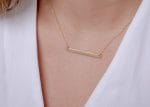 Personalized gold bar necklace - Image 7
