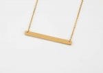Personalized gold bar necklace - Image 8