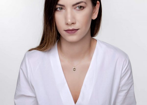 Square necklace framed with diamonds - Image 3