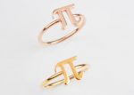 Solid gold Pi ring