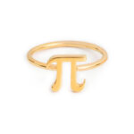 Solid gold Pi ring yellow-gold