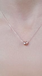 Puffy gold Heart necklace - Image 3
