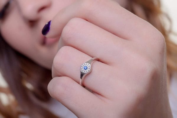 Round Evil eye ring - Image 7