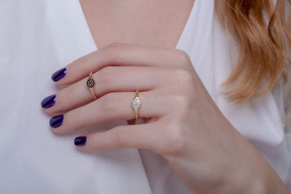 Round diamond gold ring - Image 2