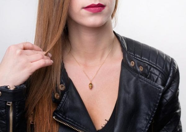 Skull necklace in Solid gold - Image 3
