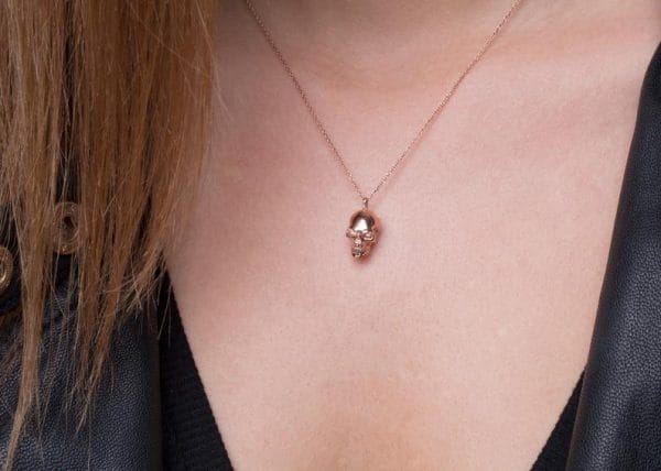 Skull necklace in Solid gold - Image 4