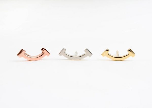 Smile earrings 5 Smile stud gold earrings - Image 6