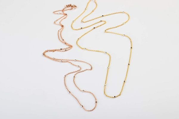 Solid gold Satellite Chain k14 - Image 2