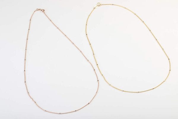 Solid gold Satellite Chain k14 - Image 5