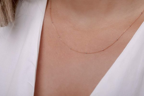 Solid gold Satellite Chain k14 - Image 8