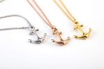 Solid gold anchor necklace - Image 2