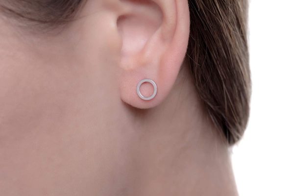 Solid gold circle earrings 5 Solid gold circle stud earrings - Image 7