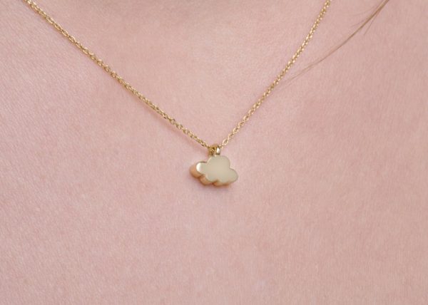 Solid gold cloud chain necklace - Image 2