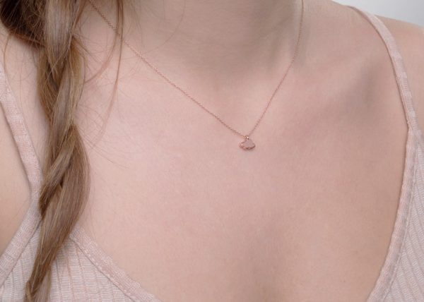 Solid gold cloud chain necklace - Image 4