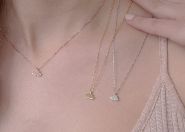 Solid gold cloud chain necklace - Image 5
