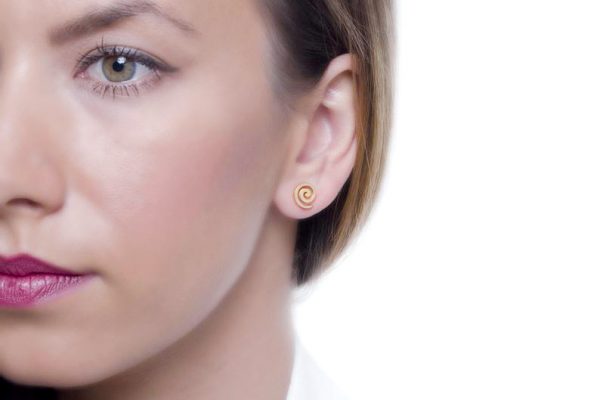 Spiral-earrings-in-solid-gold-2 Spiral earrings in solid gold - Image 3