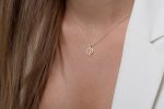 Spiral gold chain necklace