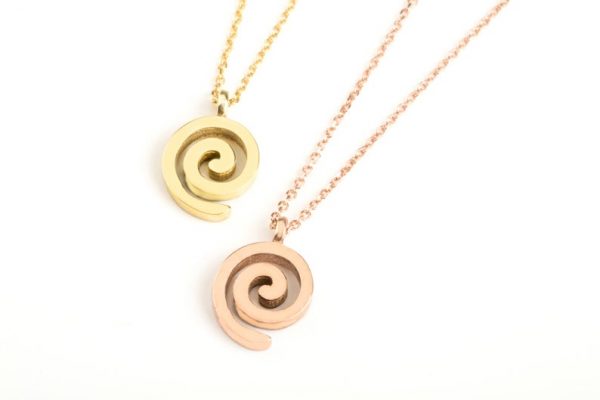 Spiral necklace 5 Spiral gold chain necklace - Image 6