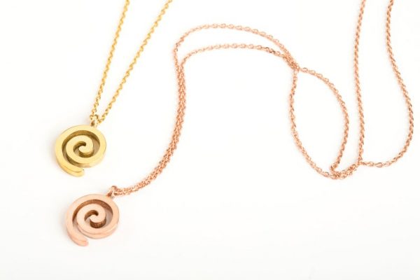 Spiral necklace 6 Spiral gold chain necklace - Image 7