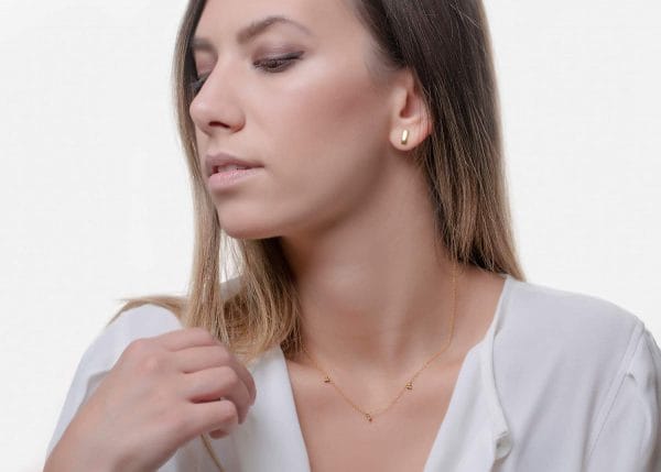 Three ball charm gold necklace - Image 6