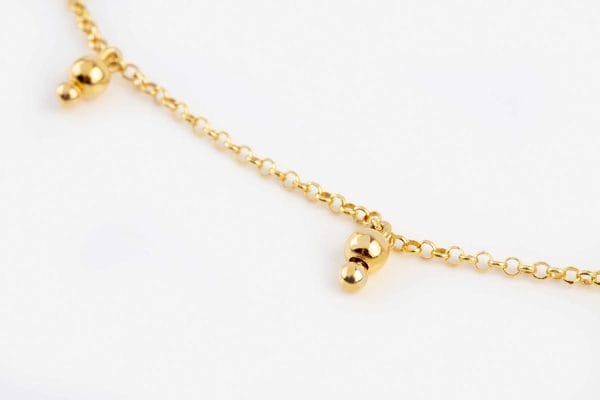 Three ball charm gold necklace - Image 7