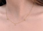 Three beads gold chain necklace - Image 5