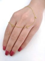 Three beads gold chain necklace - Image 7