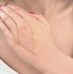 Three beads gold chain necklace - Image 8