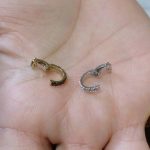Tiny Diamond solid gold earcuff - Image 5